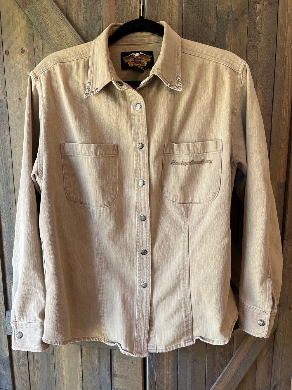 Harley Davidson Button-up with Logo Snaps
